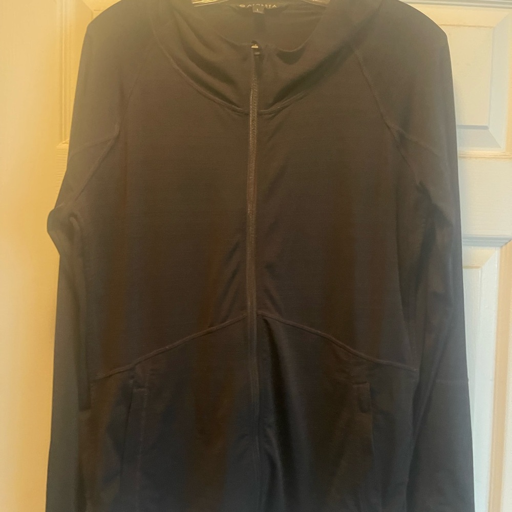 Athleta Black Zip-Up Hoodie- size large.